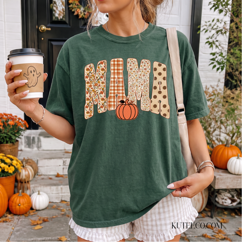 MAMA pumpkin- Comfort Colors Tee