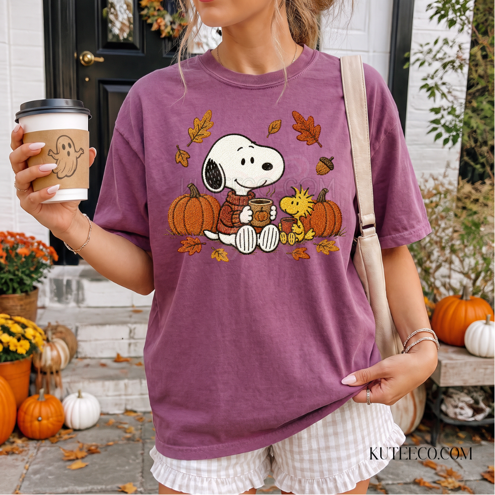 Fall Snoopy - Comfort Colors Tee/ Sweatshirt