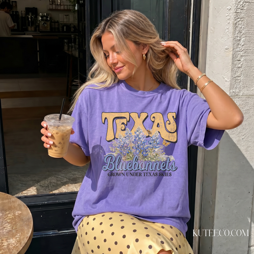 Texas Bluebonnet- Comfort Colors Tee