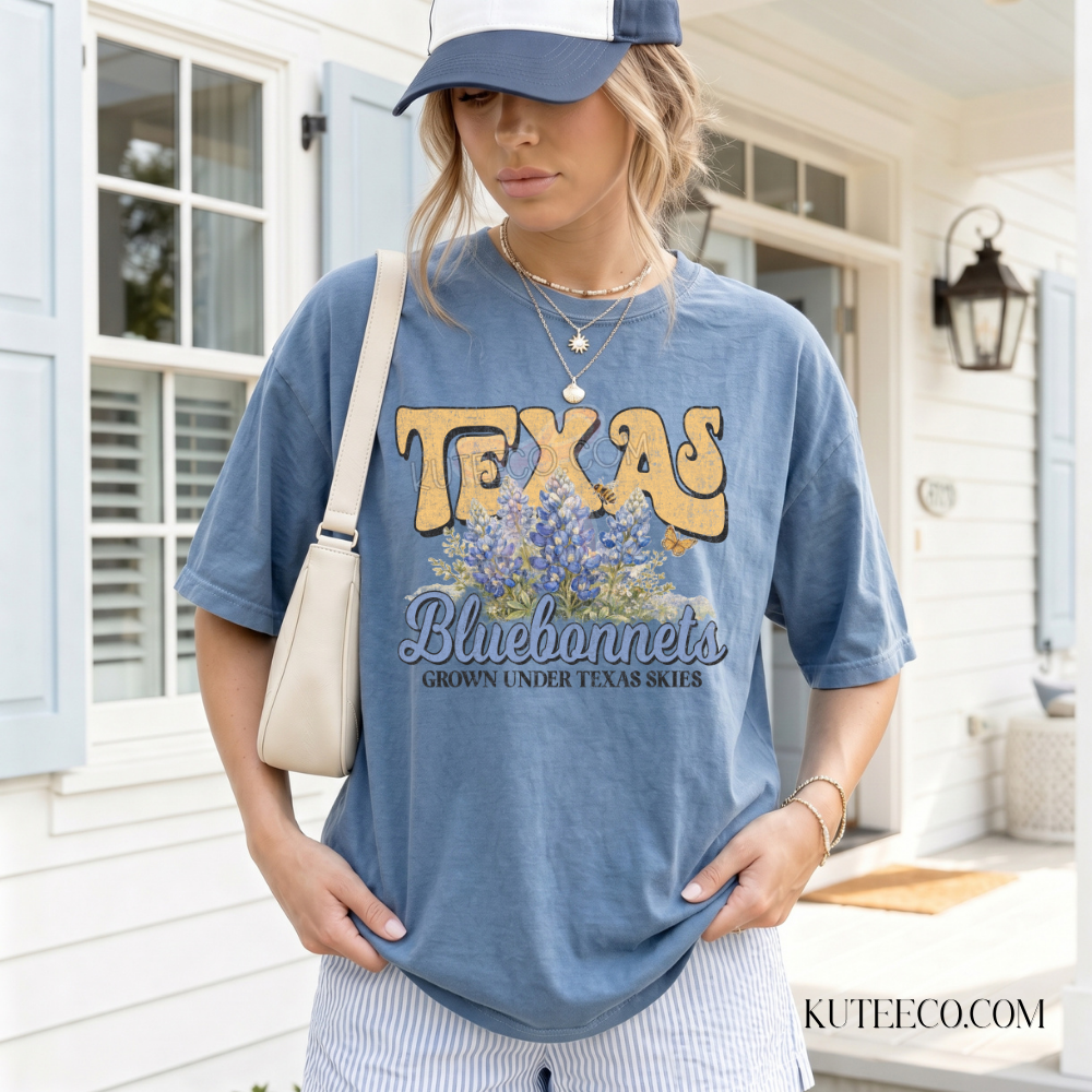 Texas Bluebonnet- Comfort Colors Tee