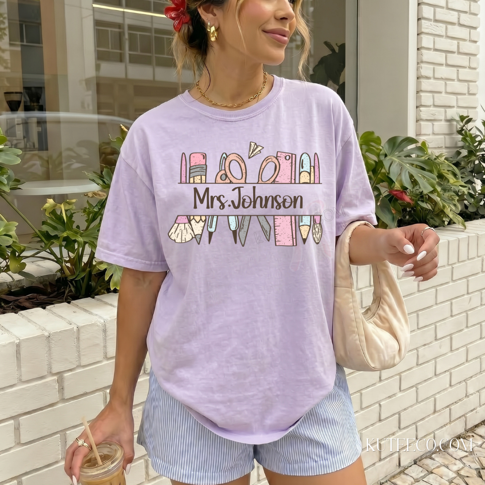 Personalized Teacher -Comfort Colors Tee