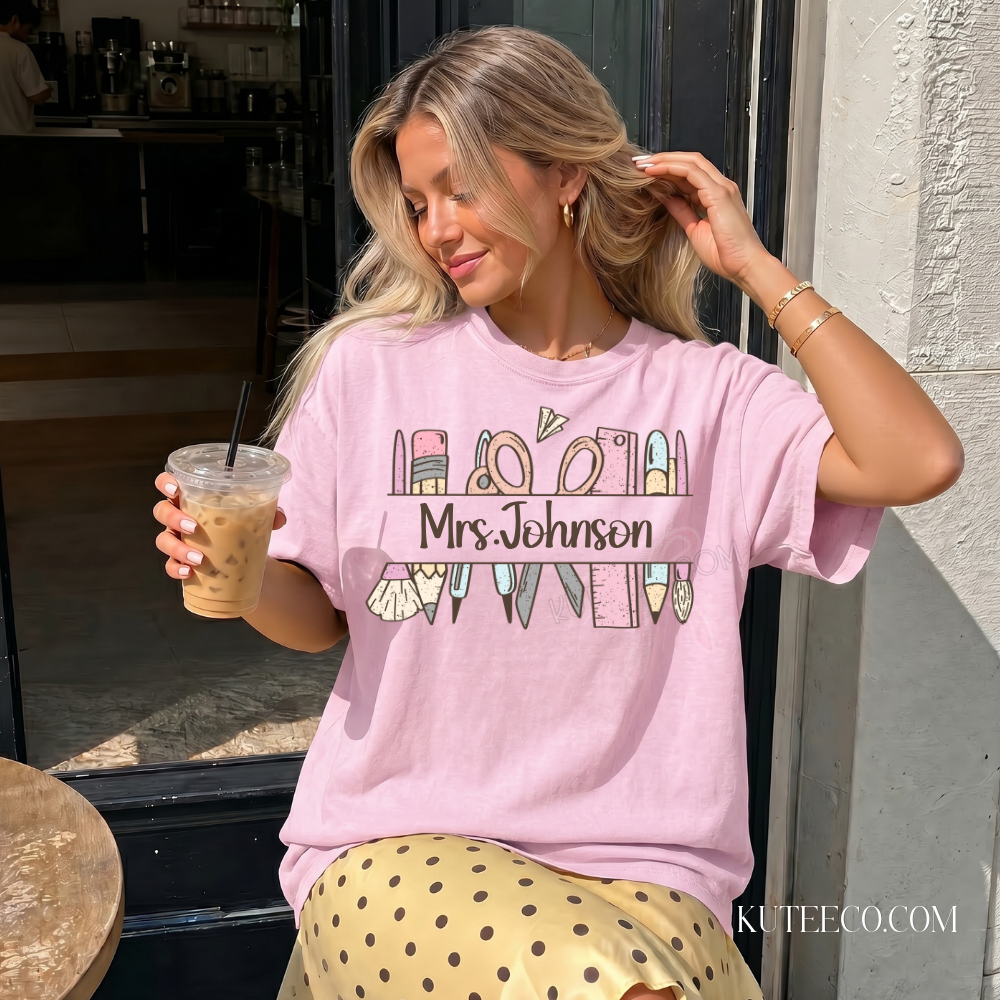 Personalized Teacher -Comfort Colors Tee
