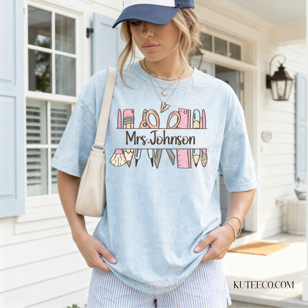 Personalized Teacher -Comfort Colors Tee