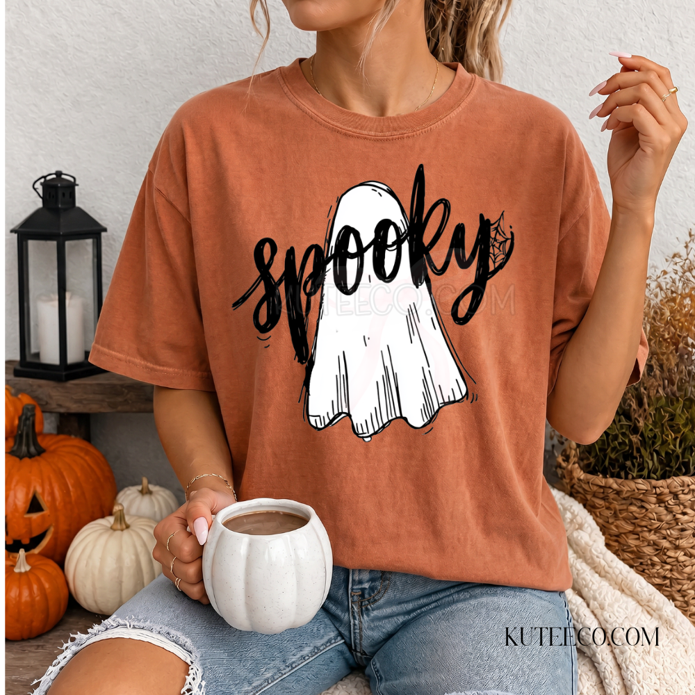 Spooky Glasses Ghost - Comfort Colors Tee