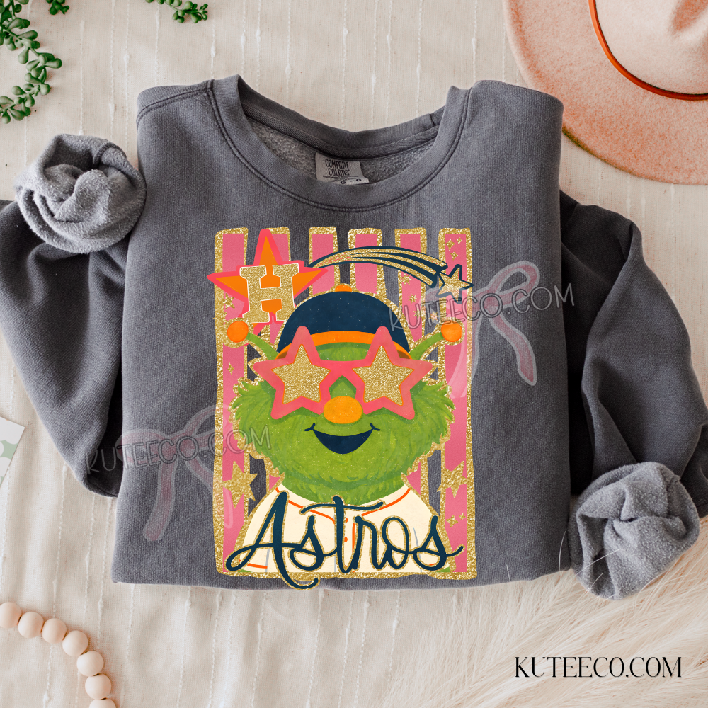 ASTRO GLITZ (Front Only) -Comfort colors Shirt/ Sweatshirt