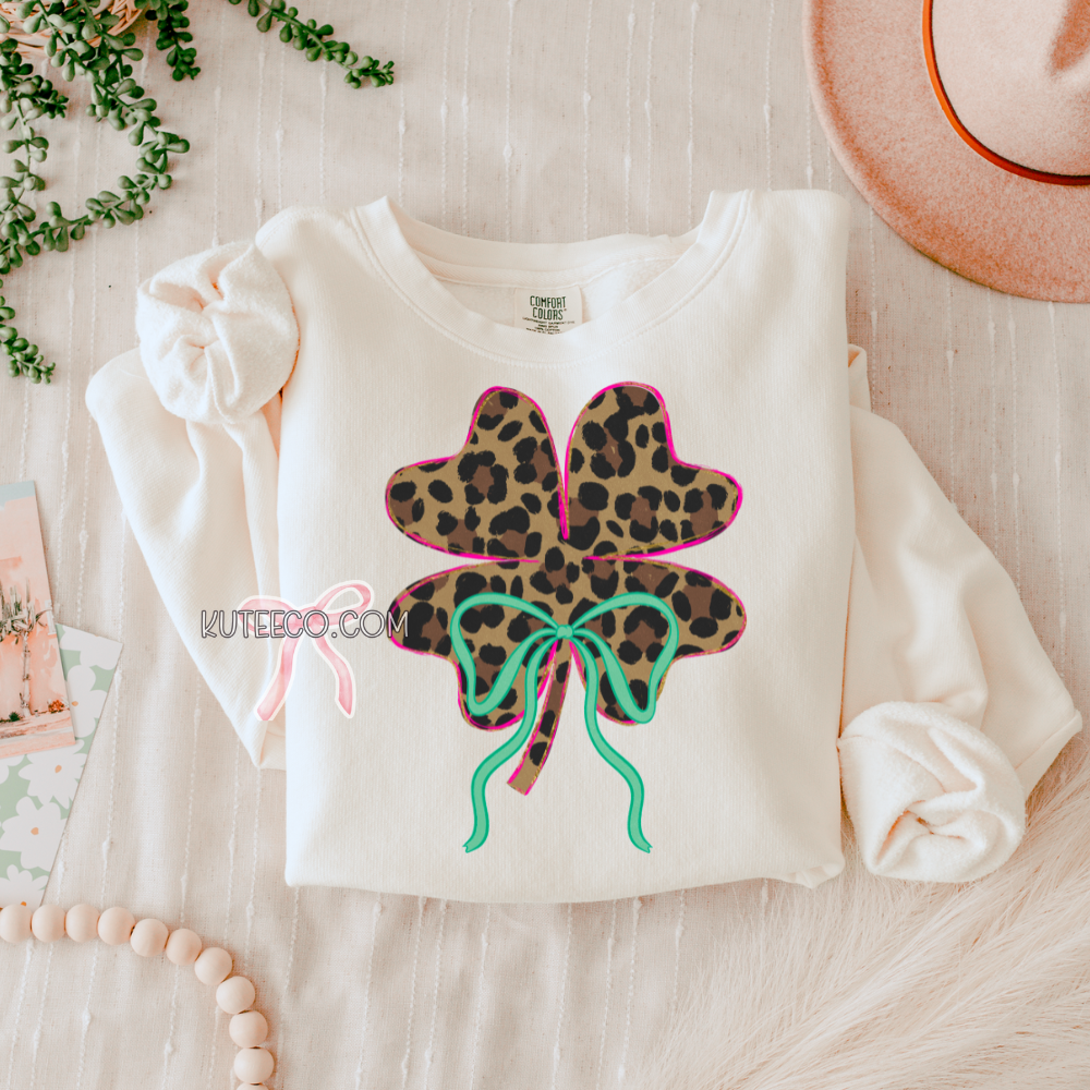 Comfort Colors Lucky Leopard- Tee/Sweatshirt