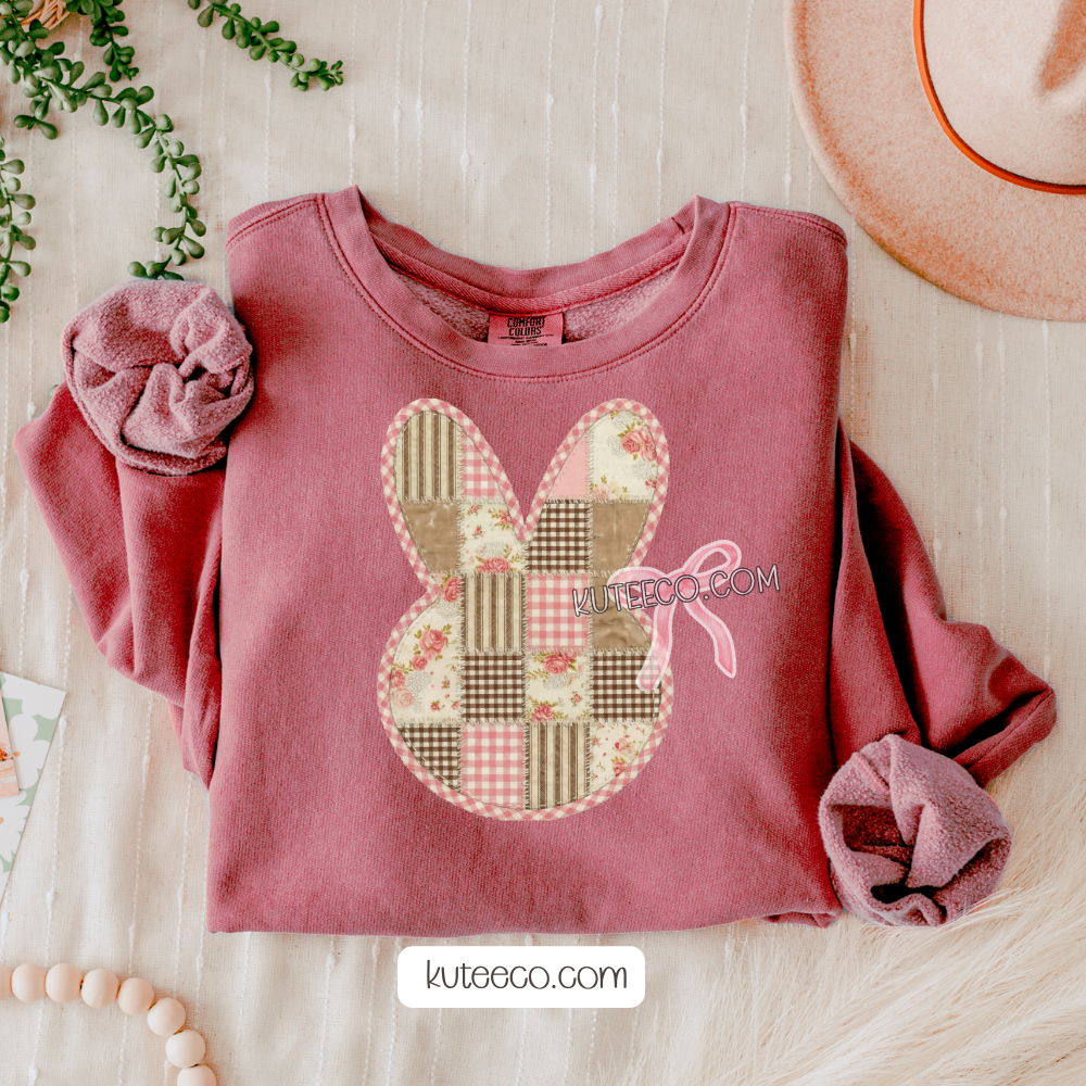 Quilted Bunny- Comfort colors Shirt/ Sweatshirt