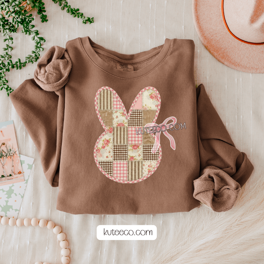 Quilted Bunny- Comfort colors Shirt/ Sweatshirt