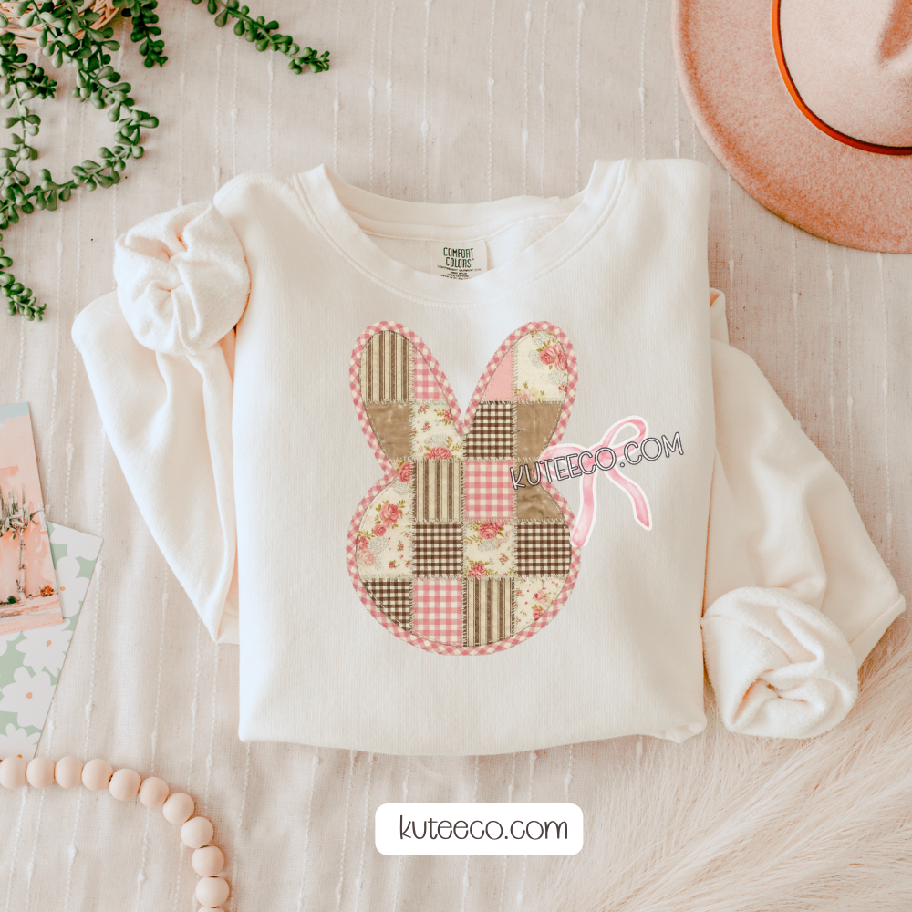 Quilted Bunny- Comfort colors Shirt/ Sweatshirt