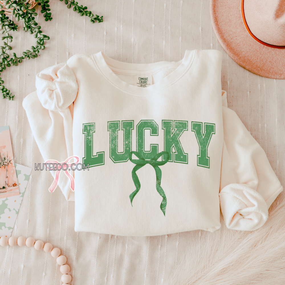Comfort Colors Lucky Bow- Tee/Sweatshirt