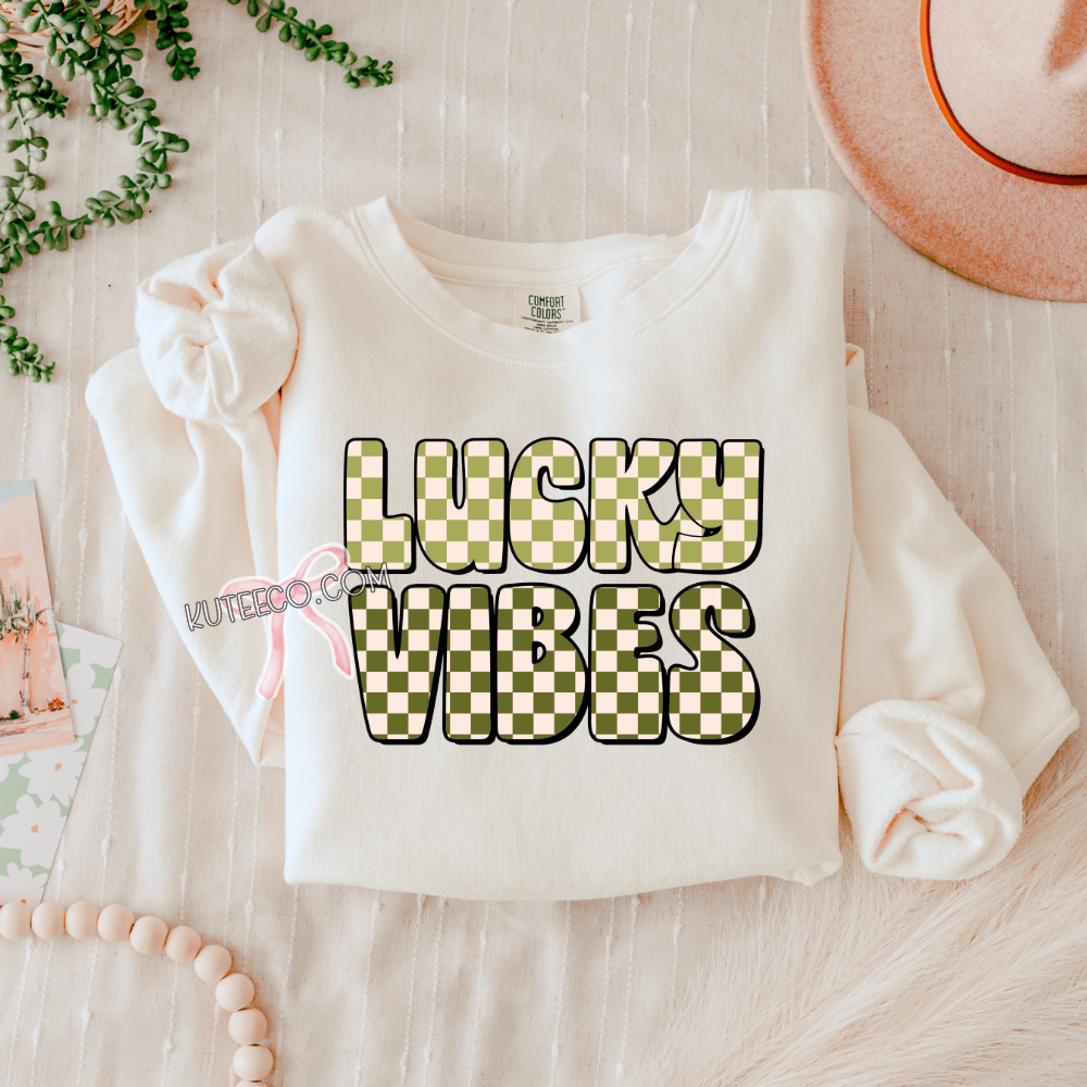 Comfort Colors Lucky Vibes- Tee/Sweatshirt