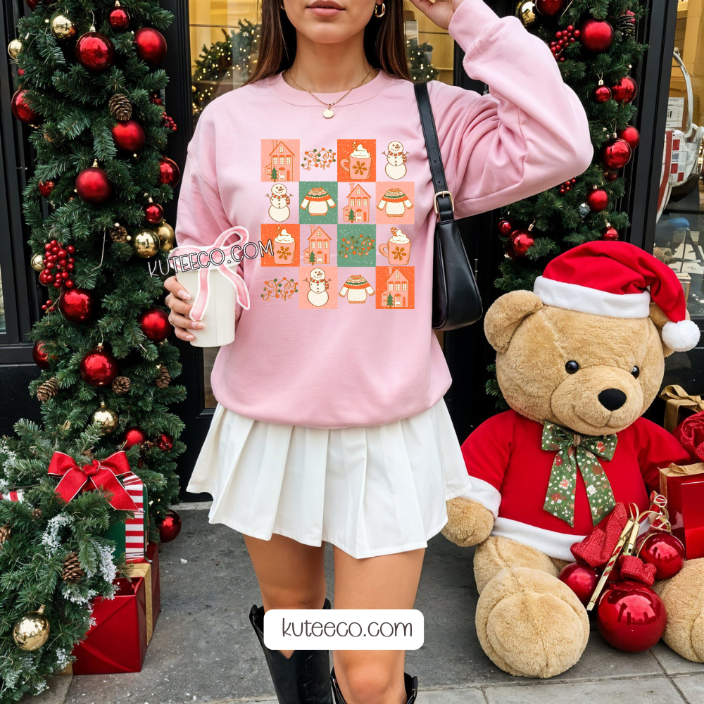 Christmas Checkers T-shirt/ Sweatshirt