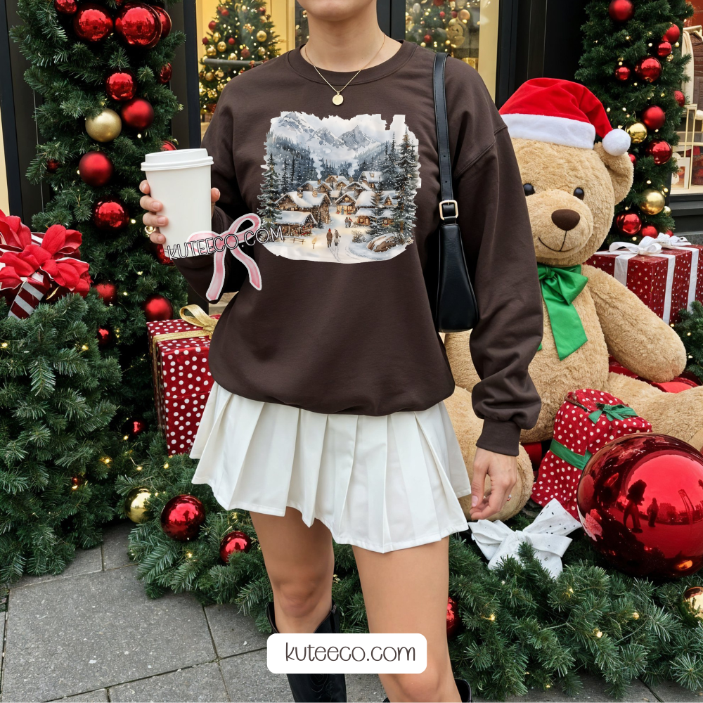Vintage Christmas Village - Shirt/ Sweatshirt