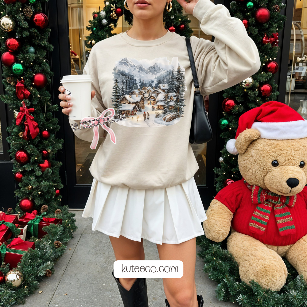 Vintage Christmas Village - Shirt/ Sweatshirt