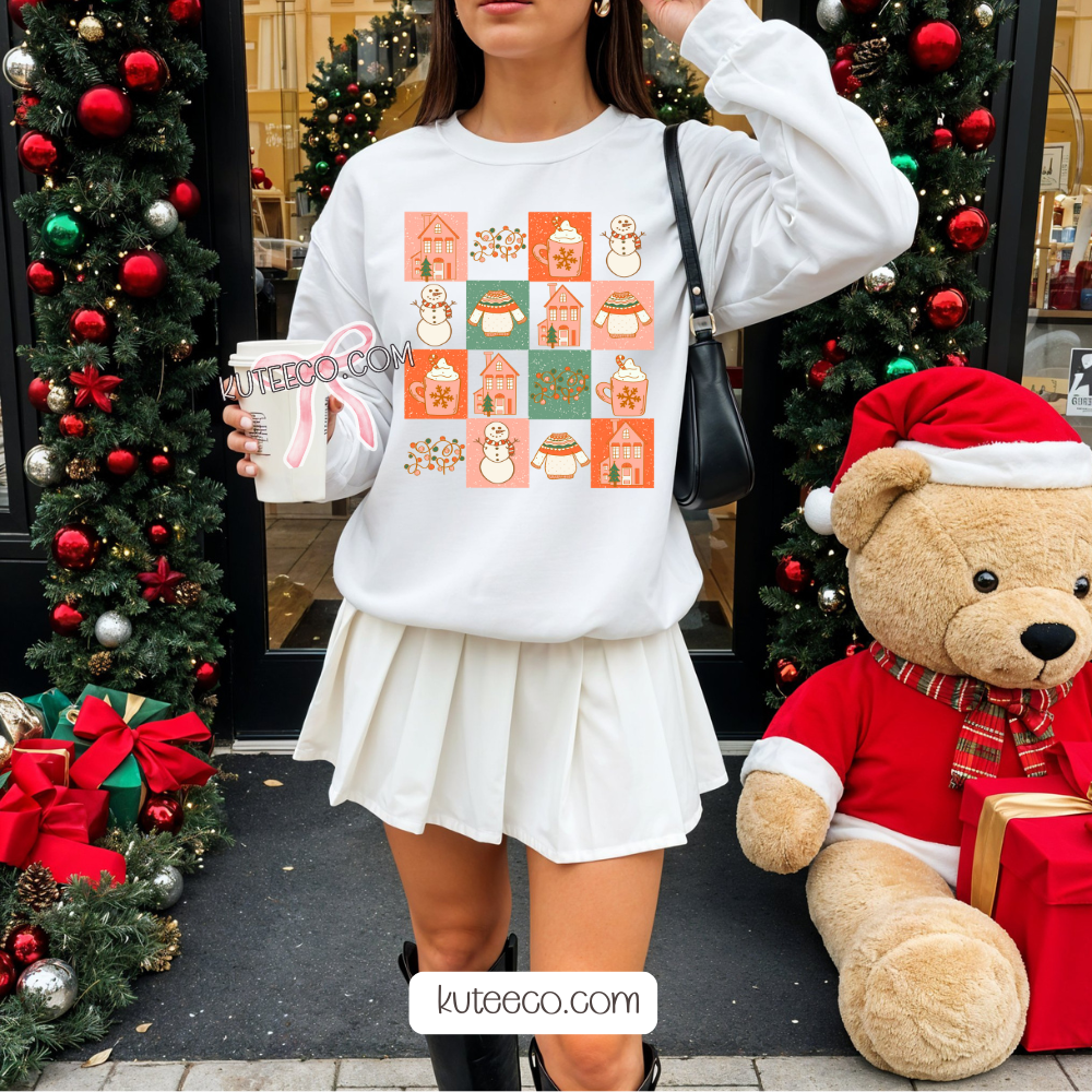 Christmas Checkers T-shirt/ Sweatshirt