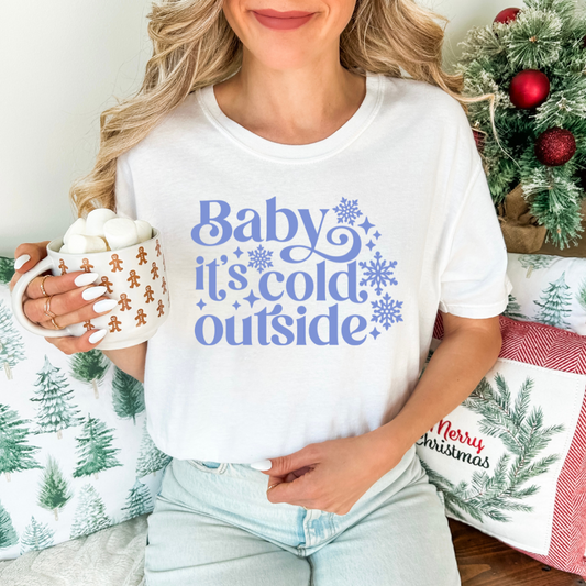 white baby its cold outside comfort colors tshirt 