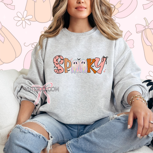 Spooky Holographic Ghostie- T-Shirt/ Sweater