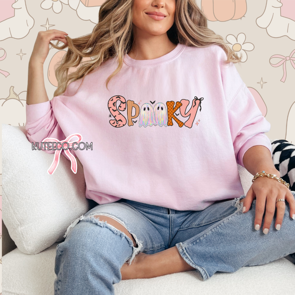 Spooky Holographic Ghostie- T-Shirt/ Sweater
