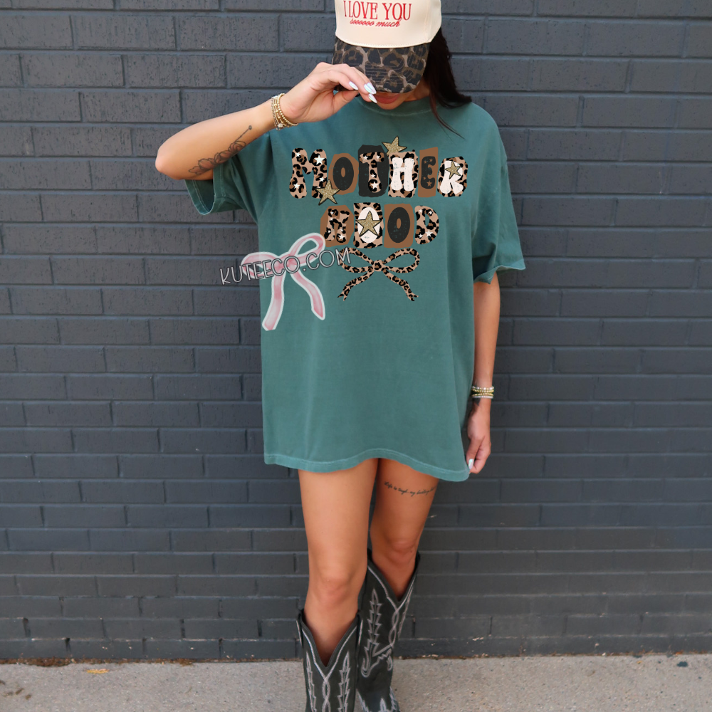 Motherhood Cheetah Print - Comfort Colors Tee