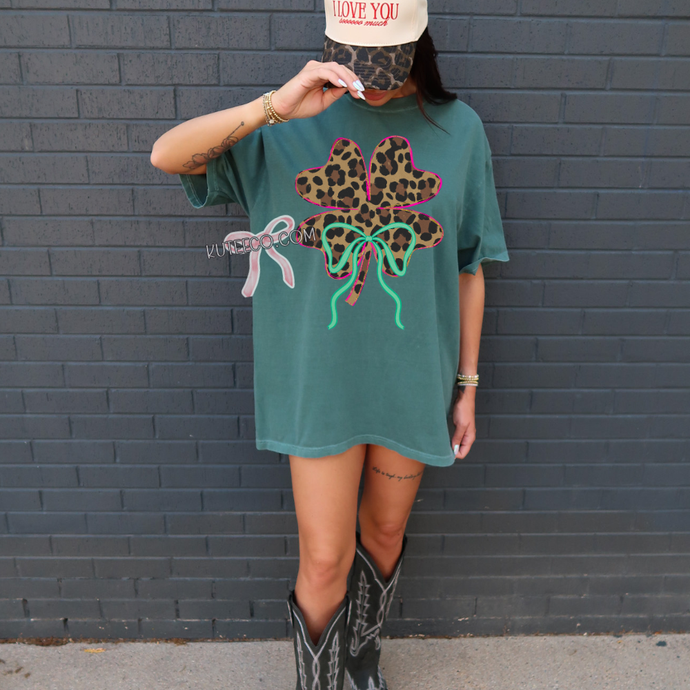 Comfort Colors Lucky Leopard- Tee/Sweatshirt
