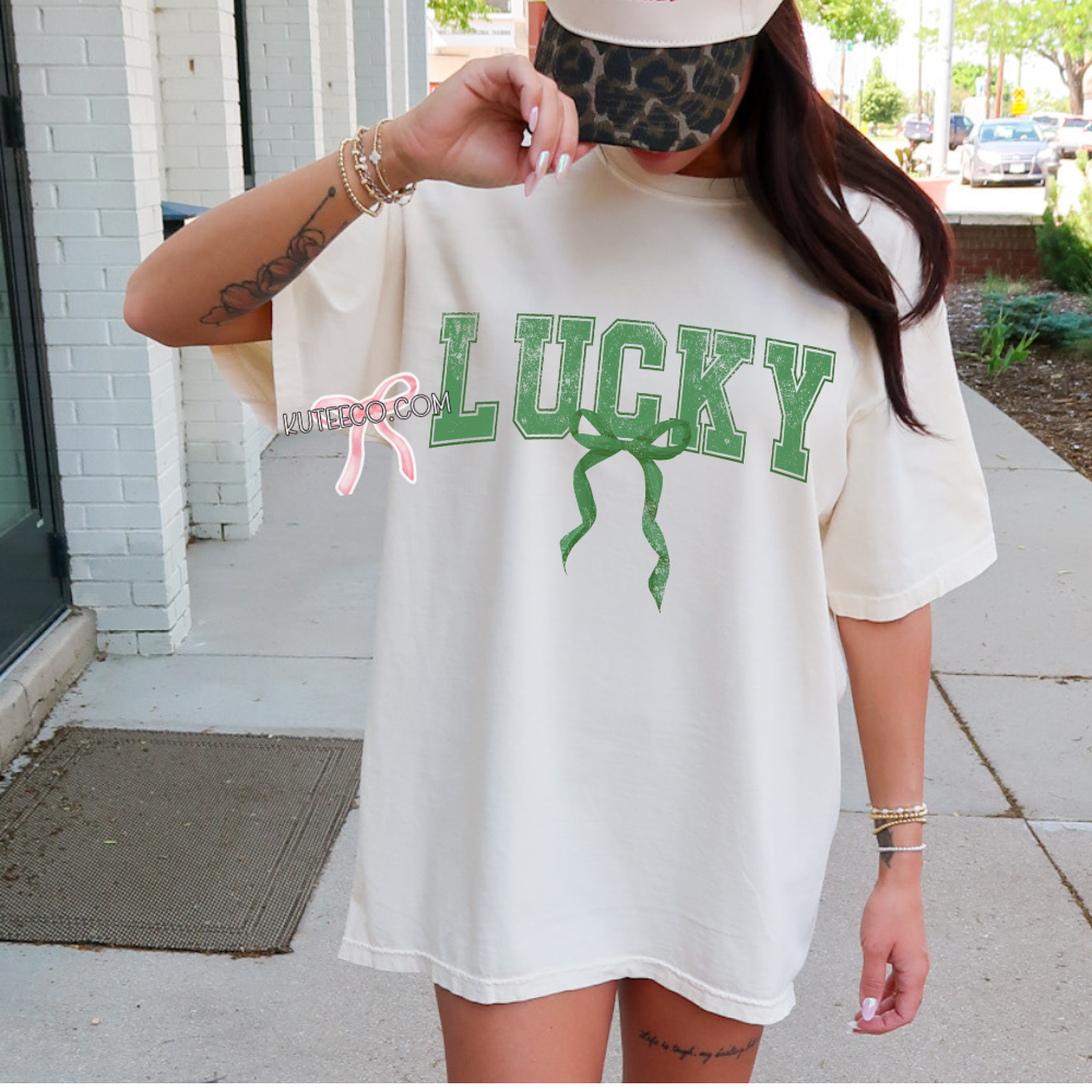 Comfort Colors Lucky Bow- Tee/Sweatshirt