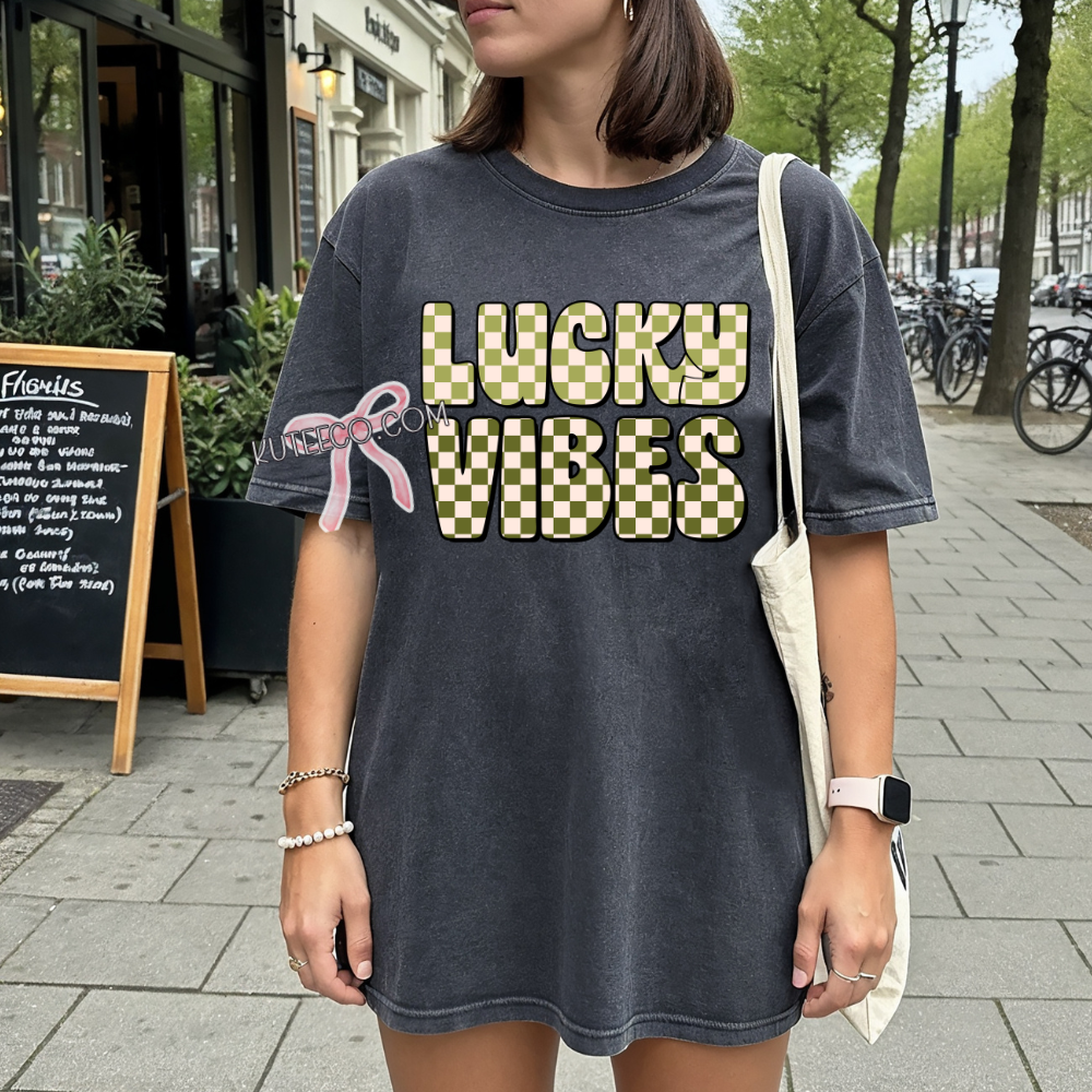 Comfort Colors Lucky Vibes- Tee/Sweatshirt