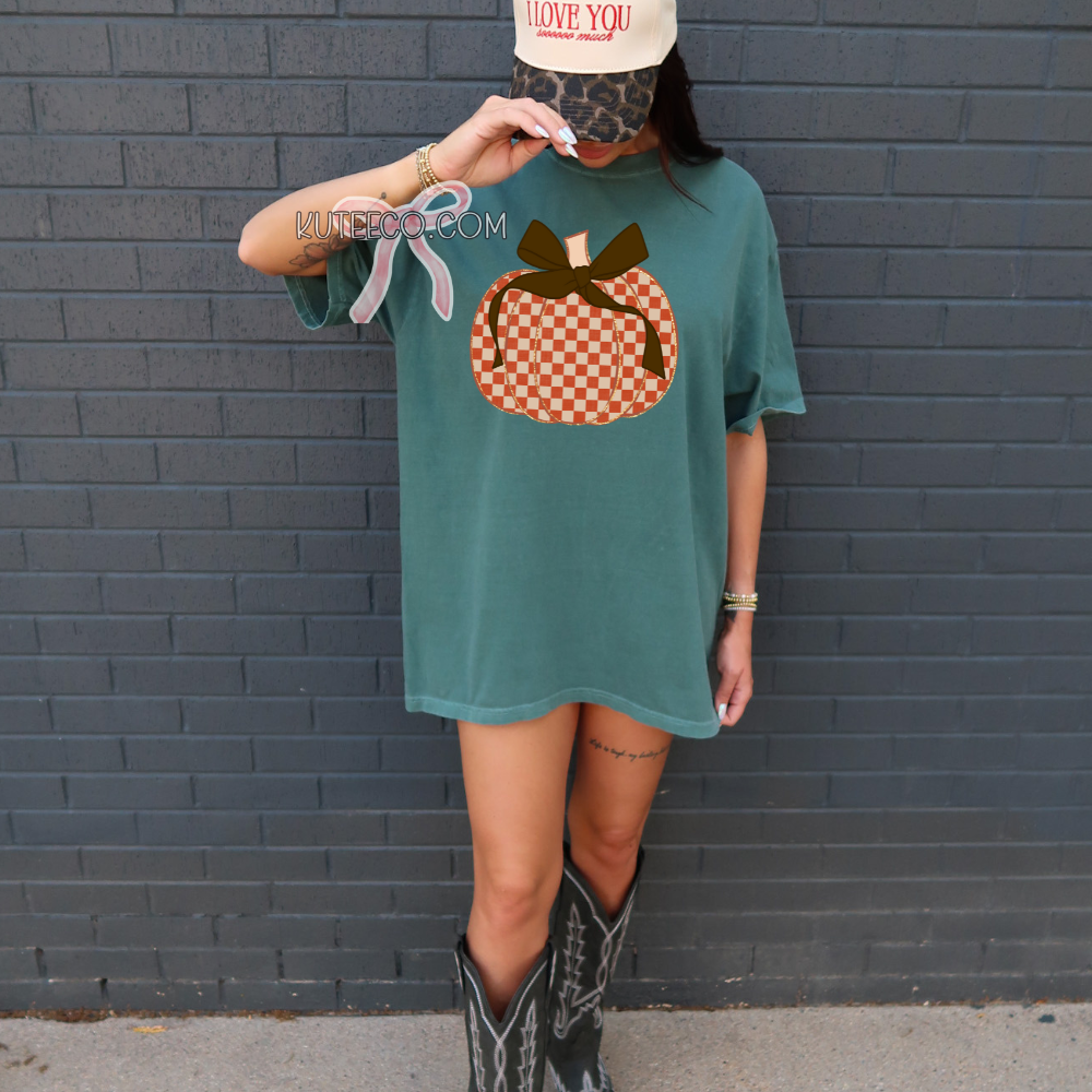 Pumpkin Bow Orange -T-Shirt