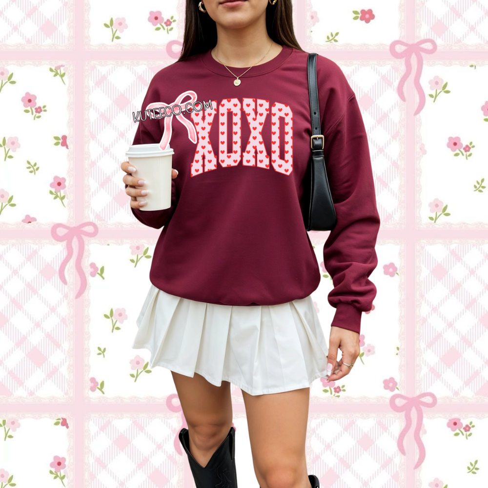 V-day XOXO pink hearts- Shirt/ Sweatshirt
